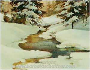 "Cache Creek Winter" by Barbara Schaffner (barbaraschaffner.com)