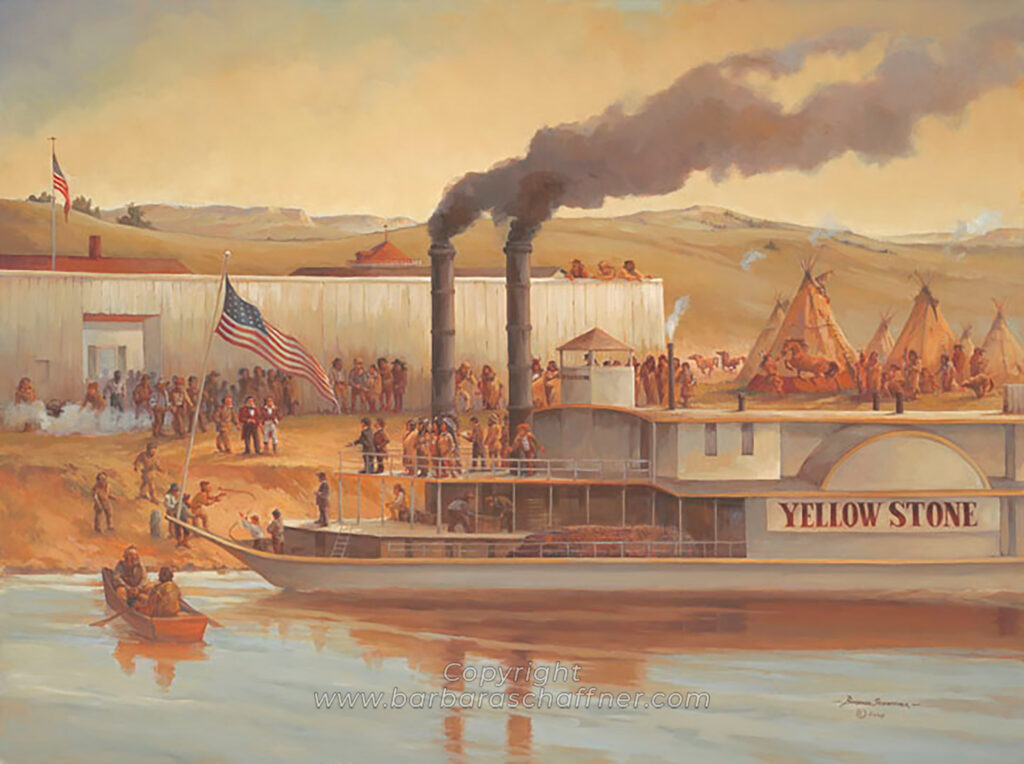 "The First Steamship to Fort Union" by Barbara Schaffner (barbaraschaffner.com)