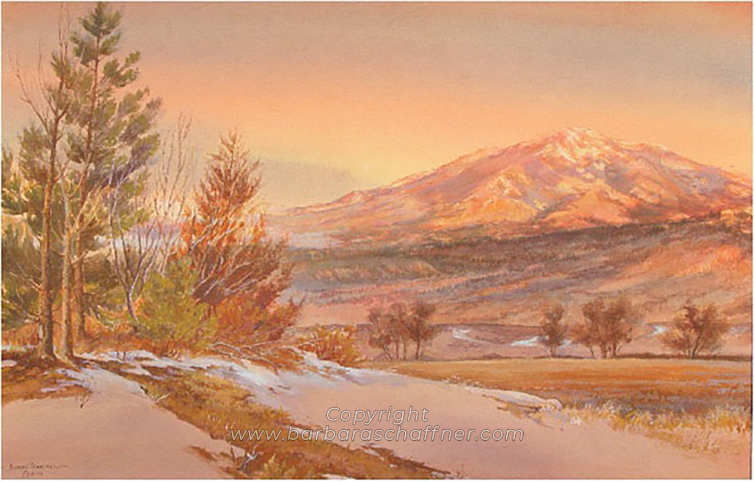 Laramie Peak at Sunrise by Barbara Schaffner (barbaraschaffner.com)